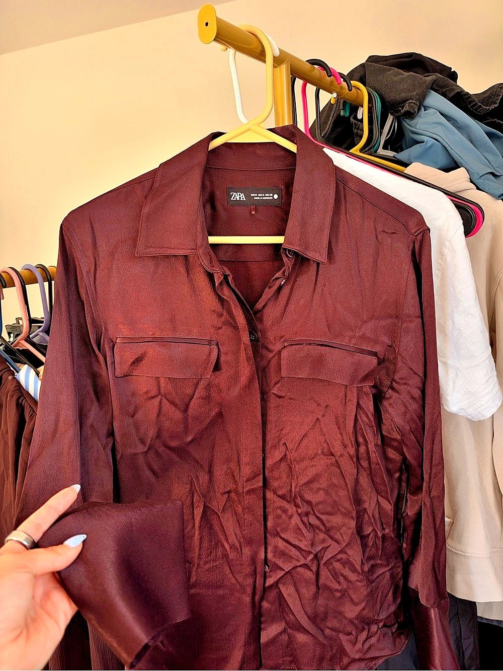 Zara silky feel button down